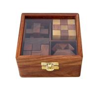 Ajuny Coffret De Jeux De Puzzle en Bois avec Boîte De Rangement Décorative