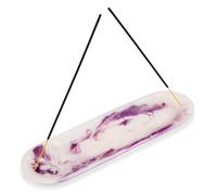 Ajuny Porte Encens pour Bâtons Brûleur Encens en Résine avec Récupérateur de Cendres Accessoires de Méditation de Yoga Spirituel Maison Bureau Spa Hôtel Parfum Cadeau Blanc et Rose 10.5 Pouces