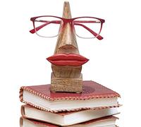 Ajuny Porte Lunettes en Bois Fabriqué à la Main - Décoratif Conception des Lèvres - Présentoir pour Lunettes de Soleil Protection Organisateur pour la Maison Décoration de Bureau, Cadeaux
