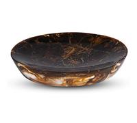 Ajuny Porte Savon en Résine Auto Drainant pour Barre de Savon éponge Plateau de Rangement pour évier de Cuisine Salle de Bain Facile à Nettoyer Brun