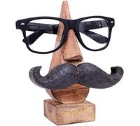 Ajuny Porte Lunettes en Bois Fabriqué à la Main Présentoir Fait Motif de Moustache Organiseur pour Soleil de Protection pour Bureau Décoration Intérieur Cadeaux