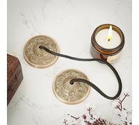 Ajuny Tibétain Tingsha Cymbales Cloches Bouddhiste Méditation Yoga Cloche En Relief Avec Deux Dragons Manjira Instrument Cadeaux Spirituels