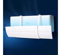 Ajustable Déflecteur d'air conditionné, Rétractable jusqu'à 110 cm, Sans perçage, for pare-brise de climatisation (Blanc)