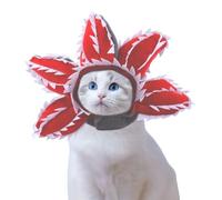 Ajustable et Confortable, Le Chapeau à Fleurs Man Eater pour Animaux de Compagnie est Une idée d'accessoire à la Fois Mignonne et effrayante pour Les fêtes d'halloween. (S)