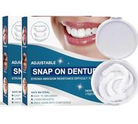 Ajustable Snap On Fausses Dents,Petite Prothèse Ajustable Légère,Blanchiment Dents,Prothèses Réglables à Clipser,Couvrir Les Mauvaises Dents 2PC