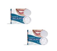 Ajustable Snap On Fausses Dentss,Petite Prothèse Ajustable Légère,Blanchiment Dents,Prothèses Réglables à Clipser,Couvrir Les Mauvaises Dents 2PC