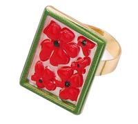 Ajustement des bijoux de déclaration florale en alliage avec des détails de fleurs décoratives pour les looks quotidiens, les fêtes et les tenues habillées Bijoux de fleurs réglables Accessoire de en