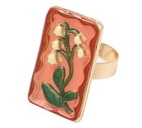 Ajustement des bijoux de déclaration florale en alliage avec des détails de fleurs décoratives pour les looks quotidiens, les fêtes et les tenues habillées Bijoux de fleurs réglables Accessoire de en