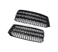 Ajustement for A//u//d//i A1 8X 2014-2018 8XA807681B 8XA807682B 2 pièces pare-chocs avant automatique calandre antibrouillard nid d'abeille couverture de calandre hexagonale noir brillant