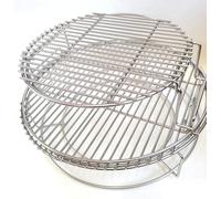 Ajustement parfait pour Big Green Egg - Kit de rechange de 5 pièces de rechange pour grand œuf avec grille de cuisson multifonction, panier convegteur, en acier inoxydable, système de cuisson étendu