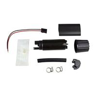 Ajustement universel pour pompe à carburant EFI haut débit AEM 50-1000 340 LPH avec crépine et kit d'installation pour Walbro GSS342 W fuel pump assemblies Pompe à essence électrique(Black Decal)