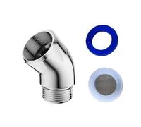 Ajusteur d'angle de douche à main en acier inoxydable à 135 degrés, adaptateur universel for coude de douche 1/2 pouce, contrôleur d'angle de douche