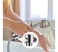 Ajusteur d'angle de douche en métal avec coude en cuivre et buse fendue à quatre points pour une direction de pulvérisation réglable, conçu pour s'adapter à la plupart des systèmes de douche standard