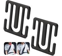 Ajusteur de ceinture de sécurité Pack de 2, Sièges de voiture/camion en alliage de zinc Clip de verrouillage de ceinture de sécurité universel en métal, Ajusteur confortable pour la bandoulière pour