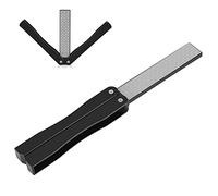 Ajusteur de couteau à double face, poche pliante portable portable portable ciseliers aiguës de poinçonnage outil d'aiguisme en pierre pour réparer les loppers et lame polonaises (noir)