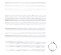 Ajusteur de taille de bague 12 pièces, bague de réduction invisible, réducteur d'anneau, réducteur d'anneau, cordon à ressort transparent, accessoires d'anneau, kit de réglage de l'anneau, 4