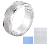 Ajusteur de Taille de Bague Ajusteur de Bagues Lâches Taille de Bague Invisible avec Chiffon de Nettoyage pour Fixation d'Anneau Large, 5 Feuilles (85 Pièces au Total)