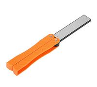 Ajusteur du couteau portable pliant antislip diamant affûtage occasions: maison extérieure (Nouvel orange)