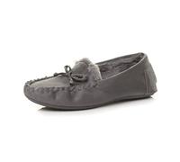 Ajvani Femmes faux peau de mouton fourrure semelle souple chaussure bateau mocassins chaussons pantoufle pointure 6 39