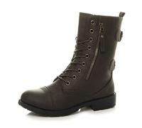 Ajvani Femmes talon bas armée combat lacer bottines bottes militaires pointure 7 40