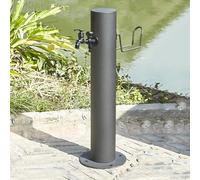 AJYBYUKJ 304 en Acier Inoxydable Yard extérieur en Bois Vertige cylindrique Fountain Eau Tap de congé Beauty Comes