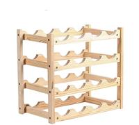 AJYBYUKJ Casier à vin de Table Multicouche casier à vin Rouge étagère en Verre Organisateur Support de Stockage de vin Polyvalent (4 Couches Taille Unique) Beauty Comes