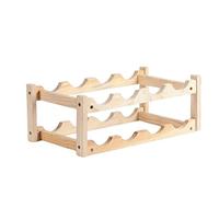 AJYBYUKJ Casier à vin de Table Multicouche casier à vin Rouge étagère en Verre Organisateur Support de Stockage de vin Polyvalent (2 Couches Taille Unique) Beauty Comes