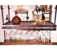 AJYBYUKJ Casier à vin Étagère Murale - Porte-gobelet à l'envers en métal pour Bar Salon Porte-Manteau Industriel Beauty Comes