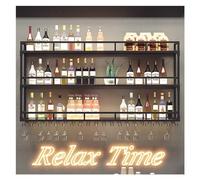 AJYBYUKJ Casier à vin Présentoir de Bouteilles d'alcool Étagère de Support en Verre Mural Étagère d'angle Bar Étagère de Rangement de Cuisine Grande capacité pour comptoir de Bar Support de Verre à