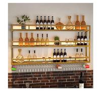AJYBYUKJ Casier à vin Présentoir de Bouteilles d'alcool Étagère de Support en Verre Mural Étagère d'angle Bar Étagère de Rangement de Cuisine Grande capacité pour comptoir de Bar Support de Verre à
