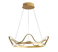 AJYBYUKJ Chaner Creative den Light Lampe à Suspension de Luxe en Forme de Couronne pour Salon, décoration Simple, luminaire LED pour Restaurants, Villa, crèche (lumière Blanche) Beauty Comes