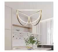 AJYBYUKJ Chaner mené d'acier Inoxydable pour la Lampe pendante de Demi-Cercle d'hôtel de Salle à Manger, Moderne Beauty Comes