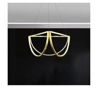 AJYBYUKJ Chaner mené d'acier Inoxydable pour la Lampe pendante de Demi-Cercle d'hôtel de Salle à Manger, Moderne Beauty Comes