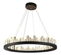 AJYBYUKJ Chaner Modren Clair LED K9 Cristal Chaner plafonnier Suspension pour Salle à Manger Chambre Salon, Diam400mm-Diam800mm Beauty Comes