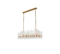 AJYBYUKJ E14 LED Dimmable série américaine cuivre Cristal Laiton Suspension Lustre Luminaire Suspension Lampe pour Salon Beauty Comes
