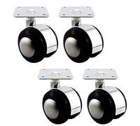 AJYBYUKJ Emballage de 4 1,5 "Roues pivotantes en Alliage Roues de Remplacement de bourses à vis Lourde Rouleaux pour Les Tables de Chevet de Chevet de Meubles Tables et étagères Beauty Comes