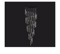 AJYBYUKJ Fille Lustres en Cristal Loft Moderne LED Lustre K9 Cristal Duplex escalier Lustre Salon hôtel Plafond Suspendu lumière Luxe Suspension Lampe décorations Beauty Comes