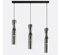 AJYBYUKJ Lampes suspendues linéaires Pendentif LED lumières Modernes Simples Colonne de cuivre luminaires Suspendus, Salle à Manger contemporaine Beauty Comes