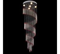 AJYBYUKJ Lampes suspendues, Lustre Long en Cristal en Spirale, Villa de Luxe, escalier Duplex, plafonnier LED, lumière Chaude, décoration de la Maison, plafonnier, luminaire Beauty Comes