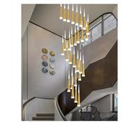AJYBYUKJ Lustre, décoration d'intérieur Moderne, Lampes LED suspendues, lustres d'escalier pour Salon, éclairage intérieur Suspendu (Application avec intensité Variable RC, 30 têtes dorées) Beauty
