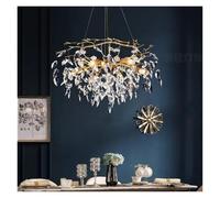 AJYBYUKJ Lustre en Cristal de Luxe Moderne éclairage Pendentif LED luminaire pour Salon hôtel Hall décor à la Maison Lampe Suspendue Beauty Comes