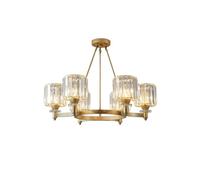 AJYBYUKJ Lustre en Cristal LED Moderne et élégant - Suspension prismatique Ronde pour Salon, Chambre, Restaurant, café et Bar - Plafonnier élégant pour la décoration de la Maison Beauty Comes