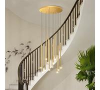 AJYBYUKJ Lustre LED réglable Moderne, Design élégant à Long Tube pour Salon et Salle à Manger, plafonnier pivotant Duplex pour Un Meilleur éclairage de l'espace de Vie Beauty Comes