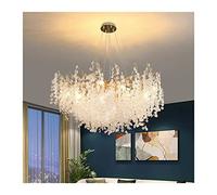 AJYBYUKJ Lustre Lustres de Luxe Nordiques LED Salon Suspension Chambre éclairage Villa plafonnier Salle à Manger Lustre en Cristal Beauty Comes
