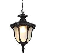 AJYBYUKJ Lustre Suspendu en Aluminium et Verre, Lampe de Plafond rétro d'extérieur étanche, luminaire Suspendu réglable pour Villa, Patio, Gazebo, communauté, E27 Edison/Beauty Comes