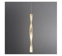 AJYBYUKJ Luxe LED Longue Bande lustres en Cristal Maison Salle à Manger éclairage décoration Couloir Chambre Plafond Suspension luminaire (3 modifiables, L100 cm) Beauty Comes