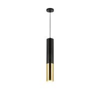 AJYBYUKJ Moderne 12W Long Tube LED Suspension Moderne Noir Cylindre Lampe Suspendue Plafonnier pour Îlot De Cuisine Salle À Manger Salon Comptoir Boutique Décor Beauty Comes