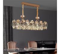 AJYBYUKJ Moderne Cristal Chaner Salon Décor À La Maison Articles Plafond Chaner Lumière LED Décoration Éclairage À La Maison Lampes Suspension, Moderne Beauty Comes