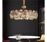 AJYBYUKJ Moderne Cristal Chaner Salon Décor À La Maison Articles Plafond Chaner Lumière LED Décoration Éclairage À La Maison Lampes Suspension, Moderne Beauty Comes