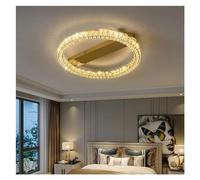 AJYBYUKJ Plafonnier LED Cristal Moderne de Luxe Or Salon Salle à Manger île élégant Lustre en Cristal Suspension Beauty Comes